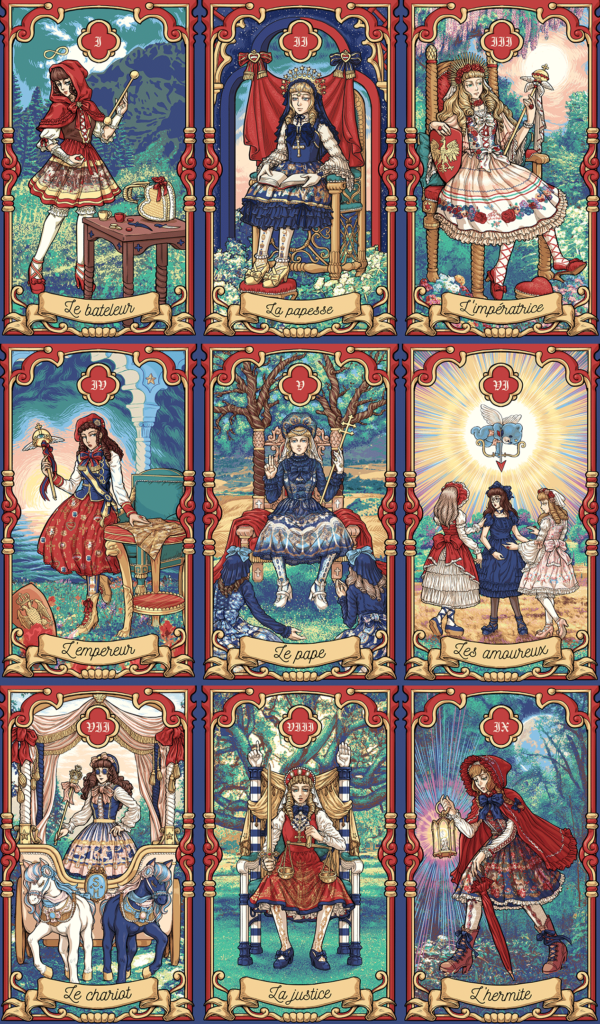 tarot cards collage