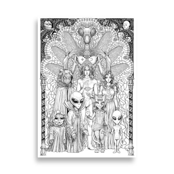 Aliens encounter poster (white)